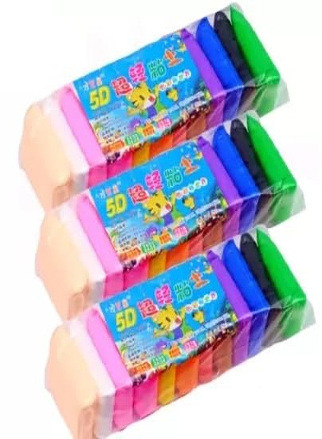 Eclet (Pack of 12) Air Dry Clay, Colorful Children Soft Clay, Creative Art Crafts, Gifts for Kids-Multi Color. Non-Toxic Modeling Magic Fluffy Foam Bouncing Clay Putty Kit for Kids with Tools .92 - Image 1